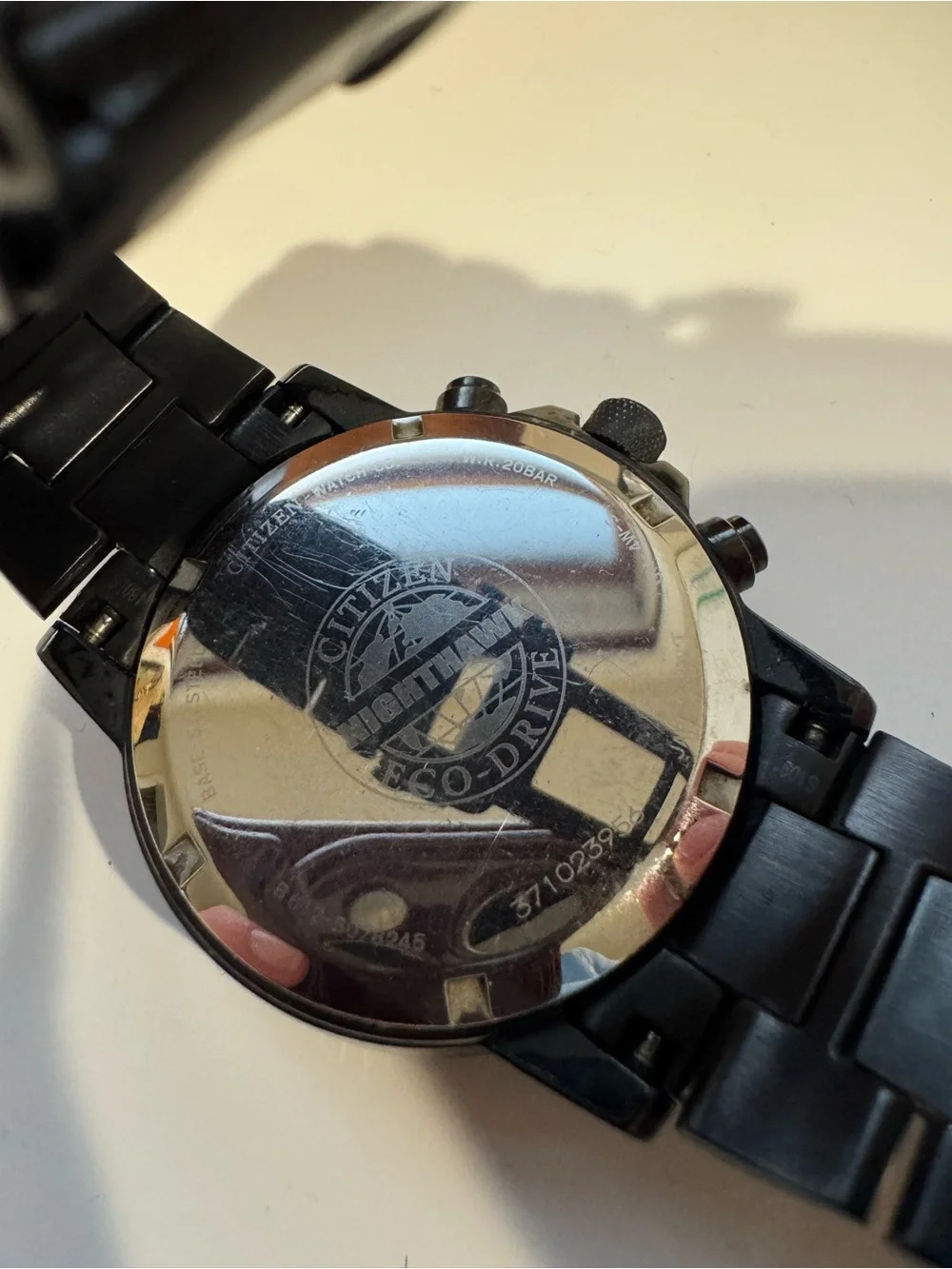 All-Black Chronograph Wristwatch
